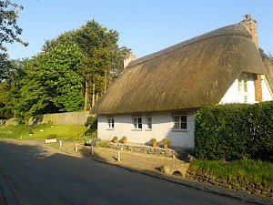 Walk 1 - A thatched cottage near the end of the walk in West Hanney.